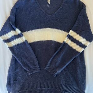 Stripe Sweater - Navy and Cream
